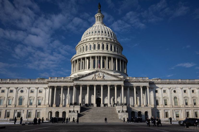 美国国会大厦。