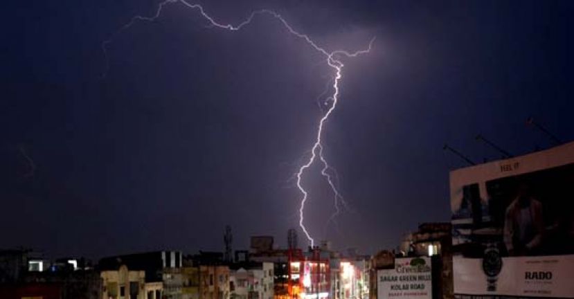 印度雷击示意图。