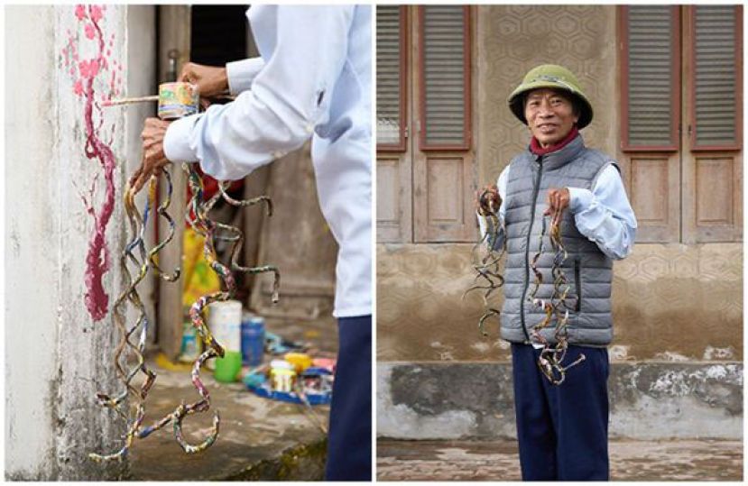 一名越南画家已经34年没有剪过指甲。