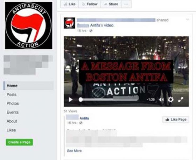 脸书删除部分反法西斯账户。