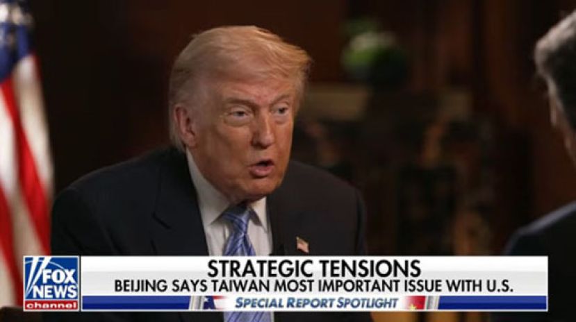 特朗普指出，台湾是中国国家主席习近平最关切的核心问题。