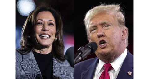 贺锦丽在最新封关民调中，领先特朗普4个百分点。