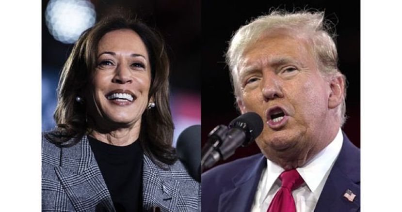 贺锦丽在最新封关民调中，领先特朗普4个百分点。