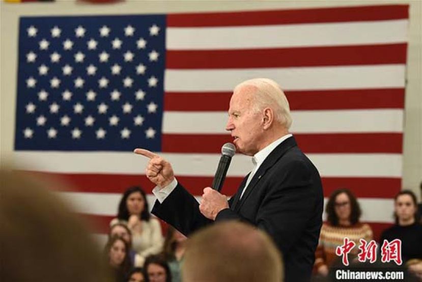 资料图：美国前副总统、民主党总统参选人拜登。