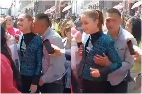 薛恩鲍姆当众遭人试图偷亲、袭胸。