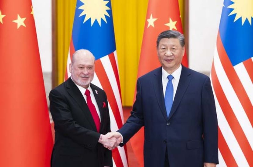 ●国家元首苏丹依布拉欣去年9月访问中国，受到习近平的迎接。(档案图片)