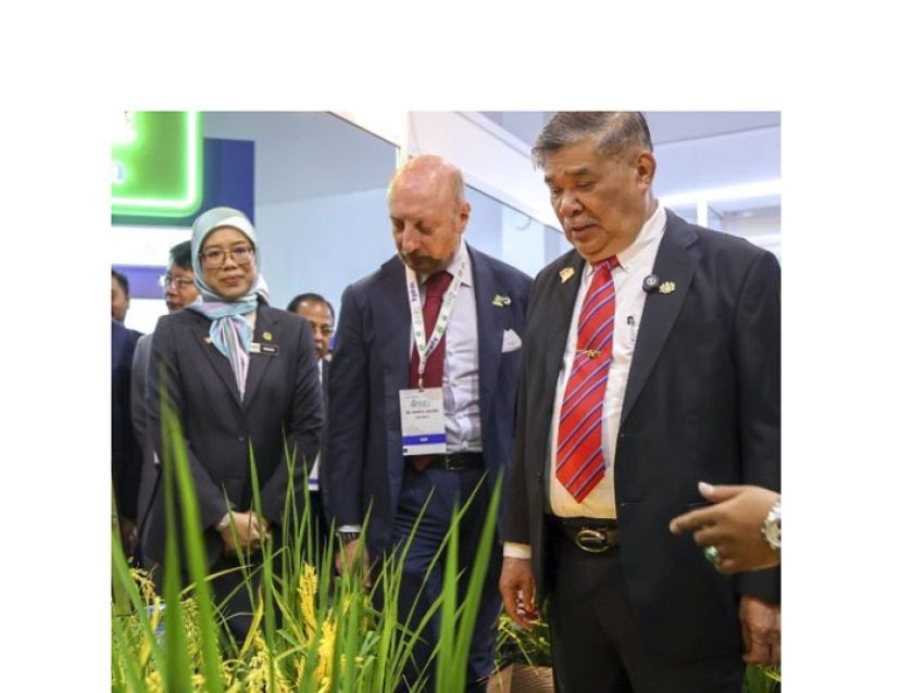 莫哈末沙布在大会上参观展览。