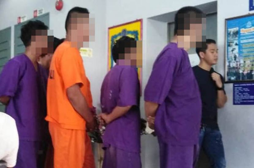 涉毒被捕的男子。