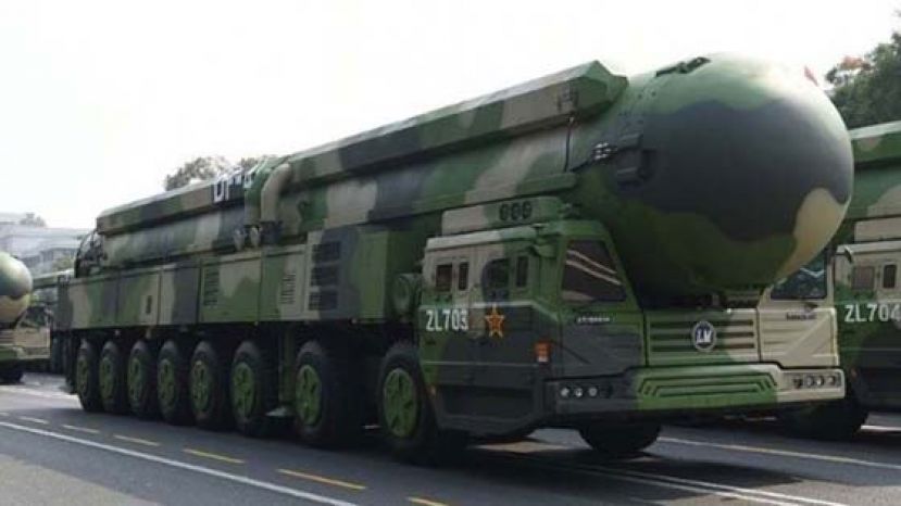 伍德指摘中国在核武发展的问题上不受约束。图为中国据指可携带核弹头的东风41洲际弹道导弹。