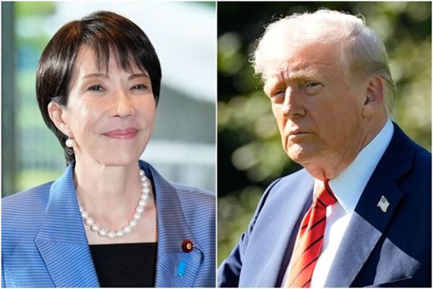 美国总统特朗普与日本首相高市早苗。