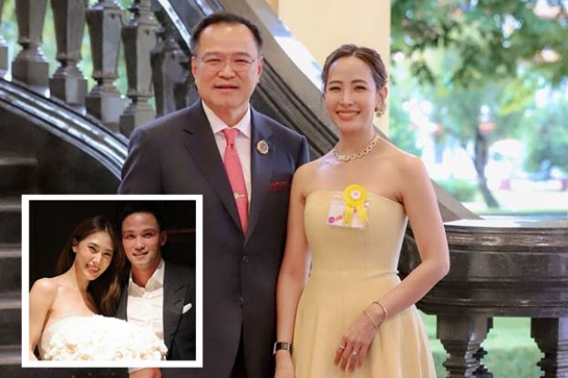 泰新首相再娶小20岁女神，小图为儿子去年和女模结婚，对方是泰国传奇歌星之女。