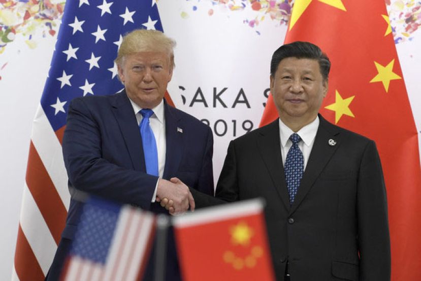 特朗普与习近平2019年于大阪G20高峰会见面。