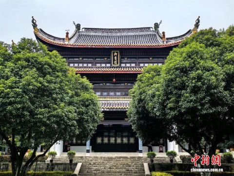 湖南大学岳麓书院御书楼。