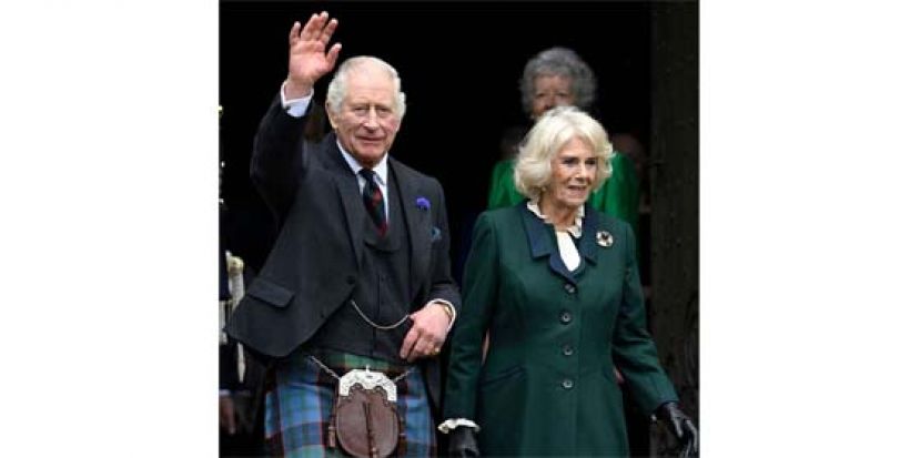 英国国王查理三世和王后卡米拉。