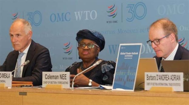 世贸大幅下调2026年，全球货物贸易增长预期。