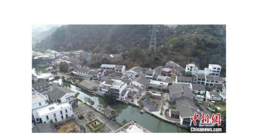 浙江省温州市瓯海区山根村风光。