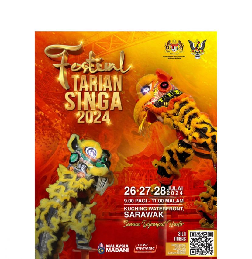 旅游部与砂政府联办　2024舞狮节周五古晋登场