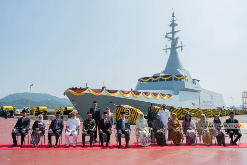 以砂拉越英雄之名命名  杜潘拿督巴丁宜弗兹雅主持&ldquo;沙里夫马肖号&rdquo;3号濒海战斗舰下水礼