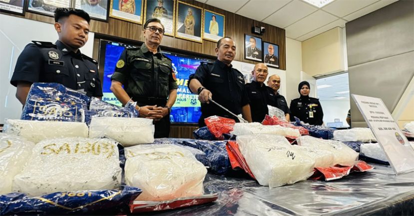 警方起获一批疑从边界私运入境的冰毒重98.73公斤 市值约490万令吉