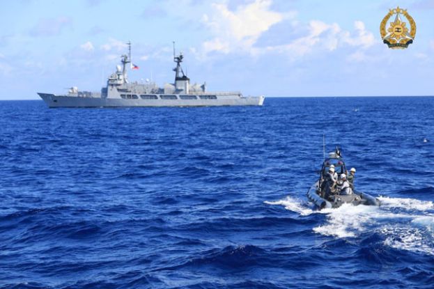 去年8月菲美澳加南海联合军演。